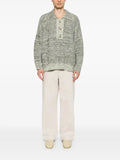 Nanushka mélange wool-blend polo top