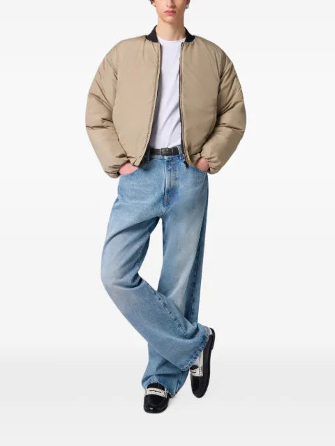 MSGM logo-patch bomber jacket