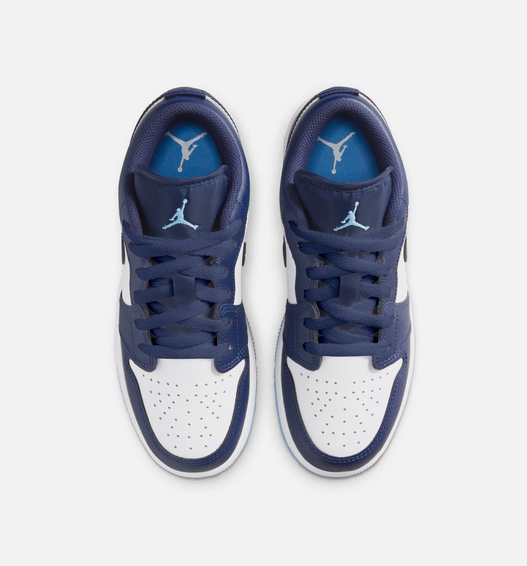 Air Jordan 1 Low Grade School Shoes - Navy/Blue/White