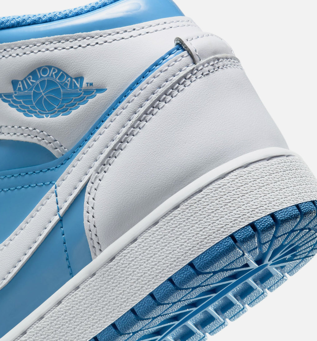 Air Jordan 1 Mid Legend Blue | Grade School Lifestyle Shoe | White/Legend Blue